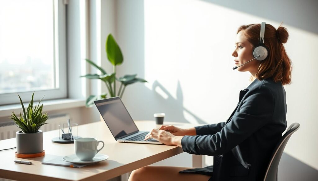 virtuelle assistenten im homeoffice arbeitsplatz