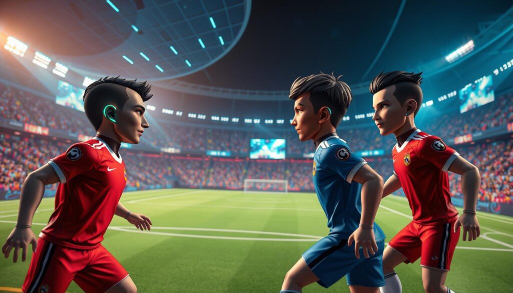 3-D Spieleravatare bei der KI Fußball WM 2026