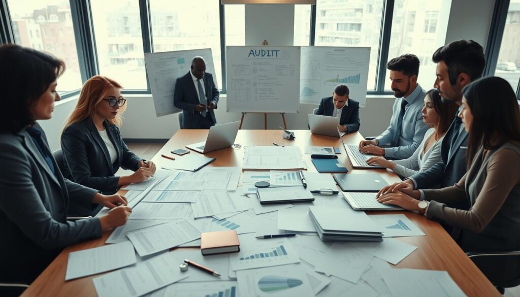 Audit-Teams und Auditoren bei der Auditvorbereitung