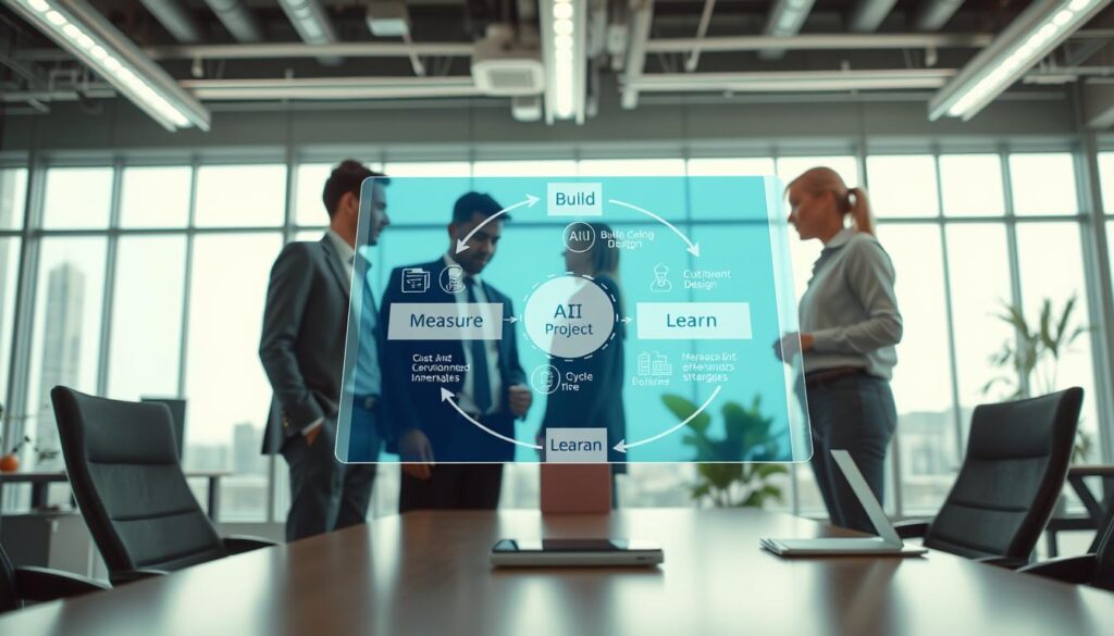 Build-Measure-Learn Zyklus im KI-Projektmanagement Build-Measure-Learn Zyklus im KI-Projektmanagement