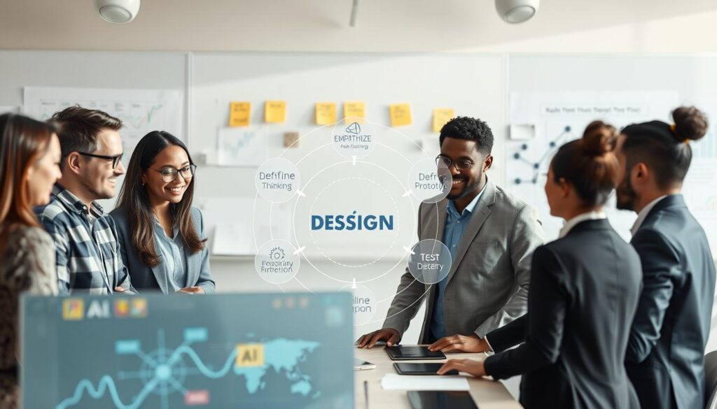 Design Thinking Prozess mit KI-Integration
