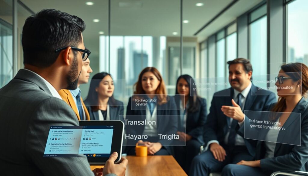 Echtzeitübersetzung und Automatische Transkription in Meetings
