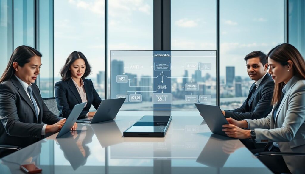 Geschäftspartnerprüfung mit KI-Technologien
