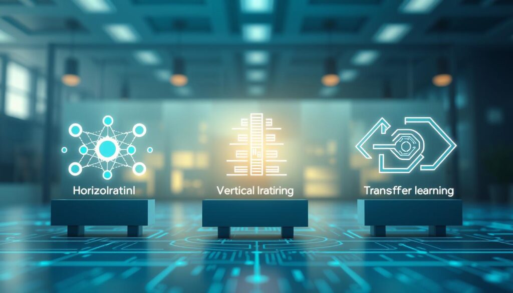 Horizontales Federated Learning, vertikales Federated Learning, Federated Transfer Learning