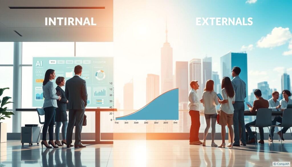 Interne und externe KI Use Cases im Vergleich