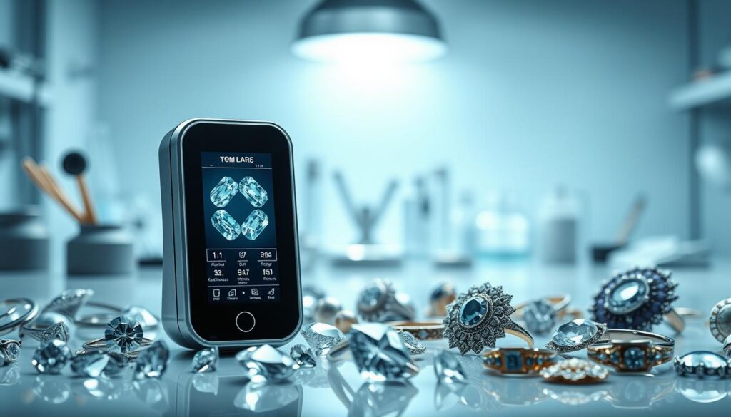 Jewelry Identifier für Echtheitsprüfung Diamanten und Vintage Schmuck Erkennung