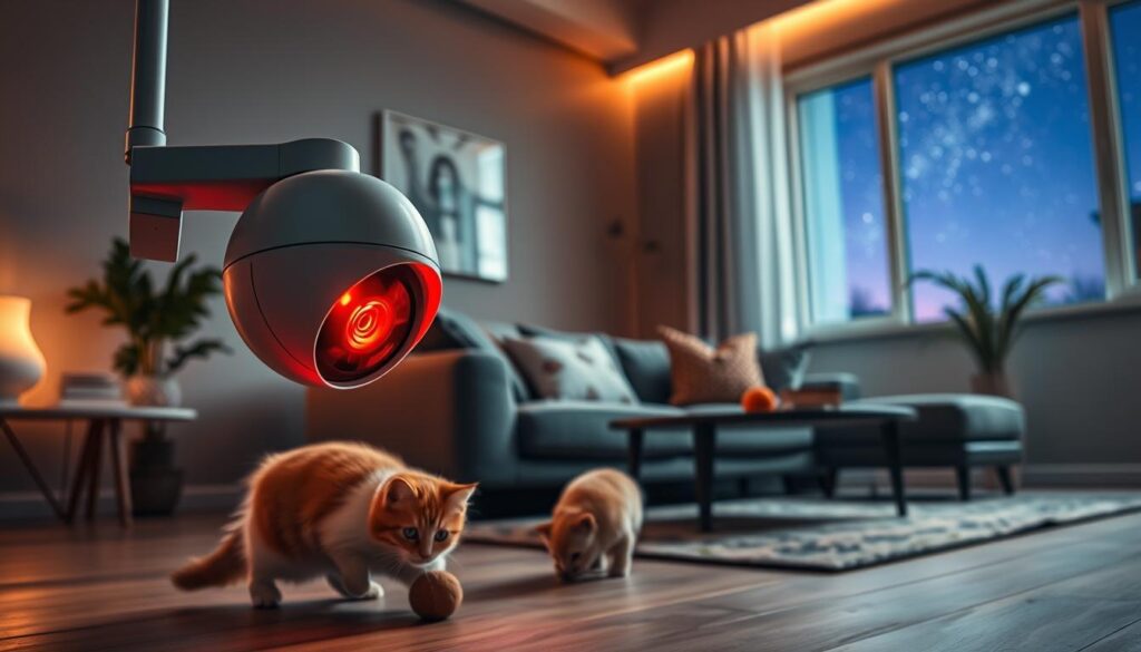 KI Katzenüberwachung mit Infrarot Nachtsicht Haustier
