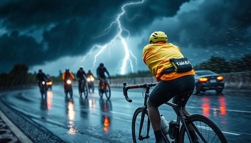 Praxisbeispiel Radfahrende bei Extremwetterbedingungen