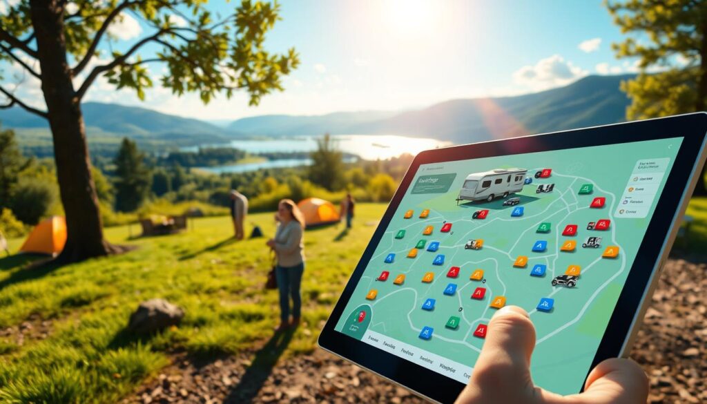 Stellplatzzuweisung für Campingplätze
