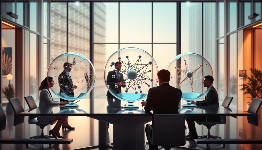 Zentrale AI Operating Models, dezentrale KI-Organisation, hybrides Betriebsmodell