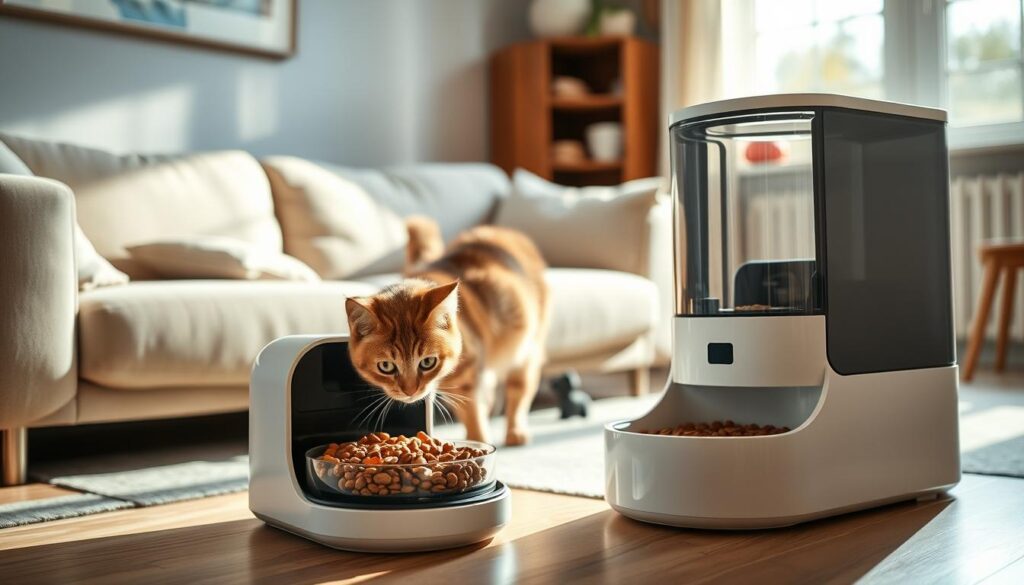automatisierte Fütterung für Katzen